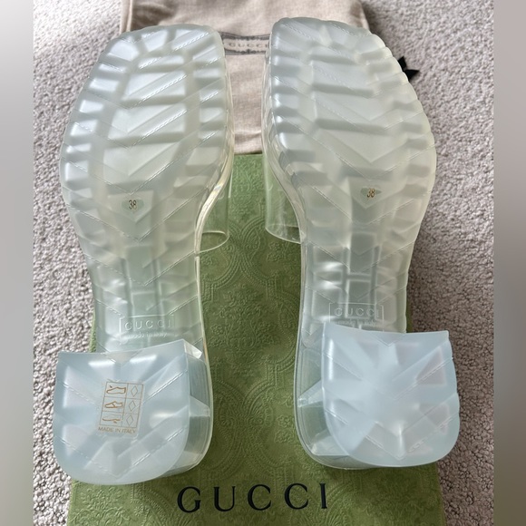 Gucci clear rubber slides NWT - Picture 4 of 10
